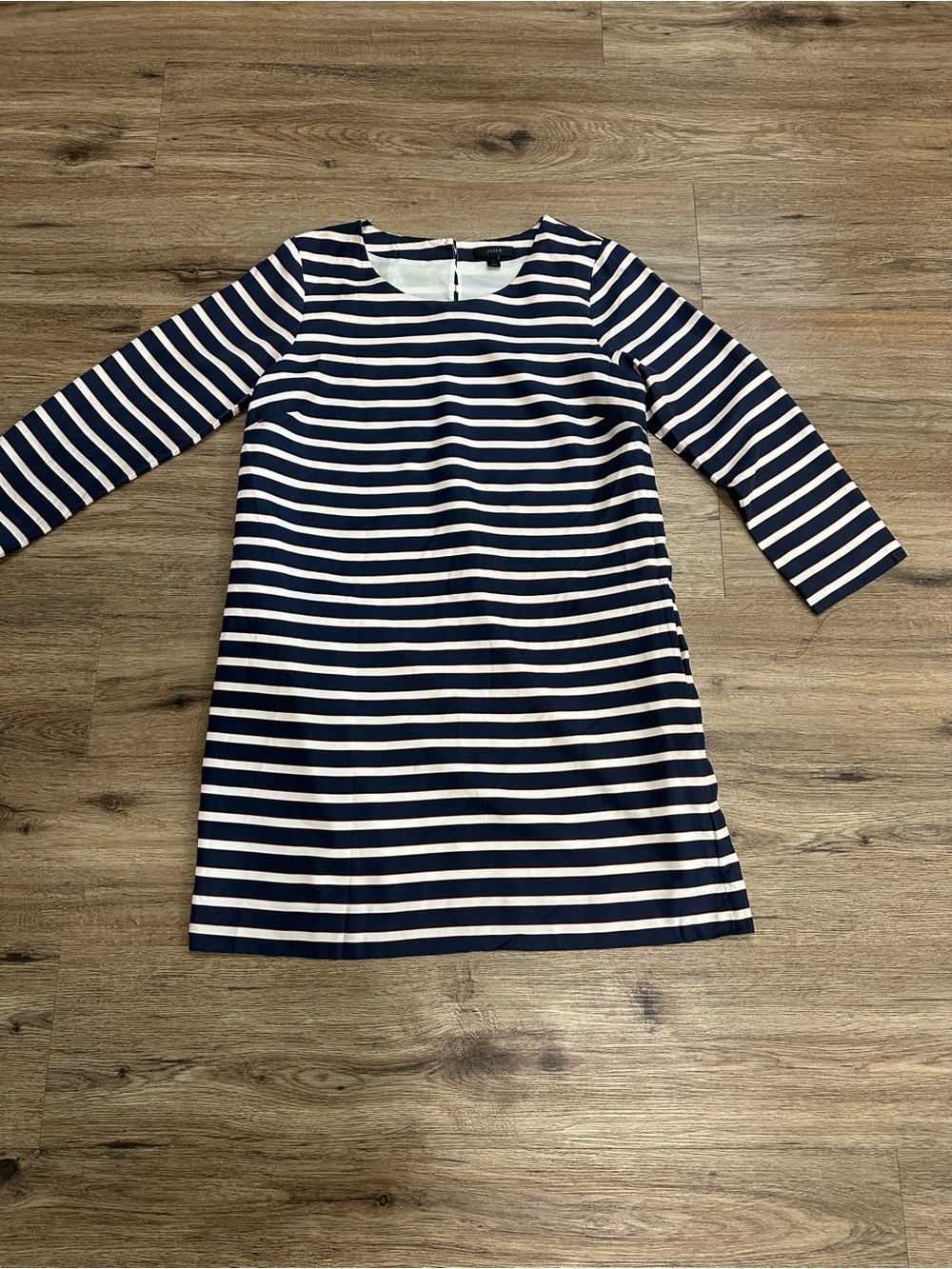 J. Crew Navy and White Striped Girls' Dress